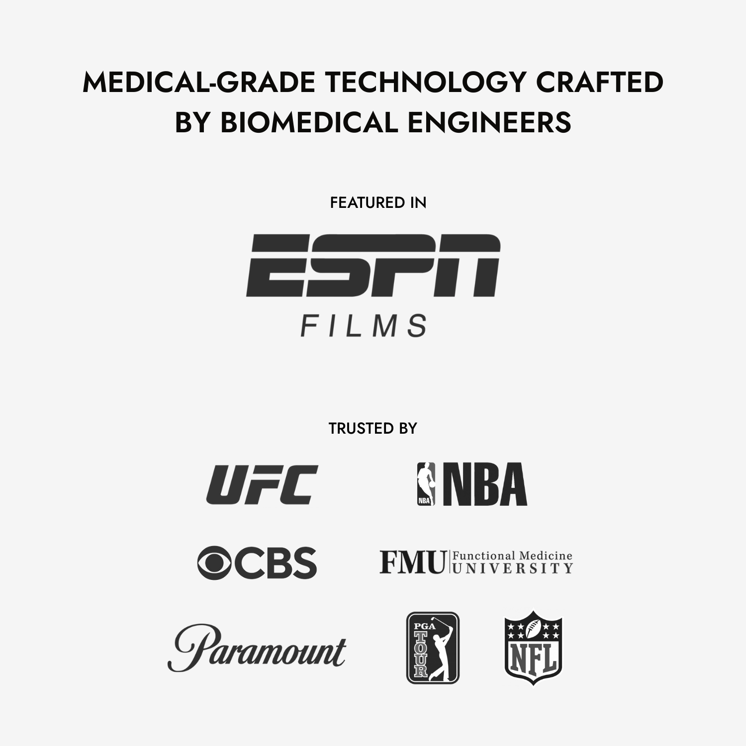 Logos of major organizations including ESPN, UFC, NBA, CBS, and NFL showing brands that trust Hoolest and VeRelief Prime.