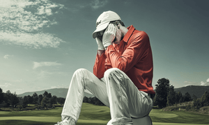 A golfer with performance anxiety