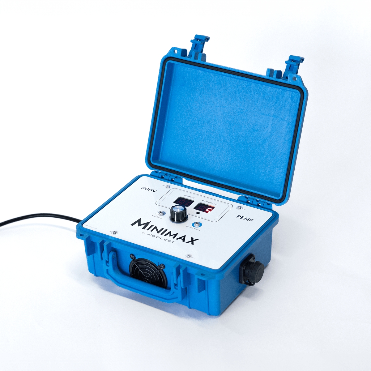 Mini Max PEMF device, case open