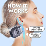 Woman using VeRelief Prime with eyes closed
